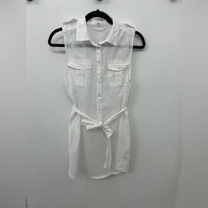 J Crew Collared Tunic Sleeveless Top Size Small